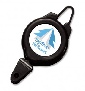 badge reel color label